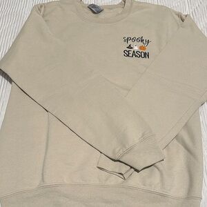 Gildan Beige Spooky Season Sweatshirt